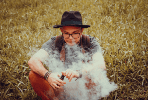 man vaping